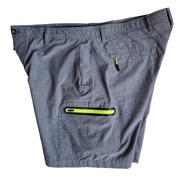 Loco Skailz Hybrid Shorts 42 Gray Stretch Boardwalk Surf Zip Pocket Mens - Picture 6 of 12